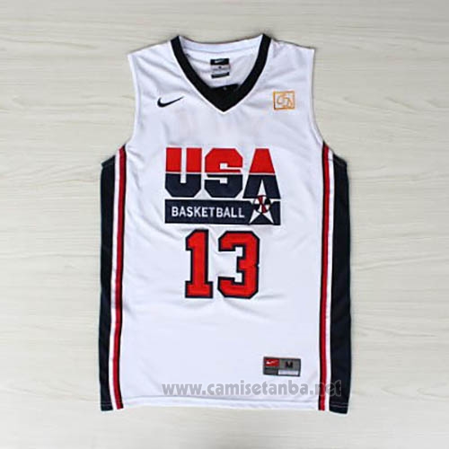 Camiseta USA 1992 Chris Mullin #13 Blanco